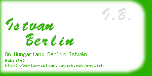 istvan berlin business card